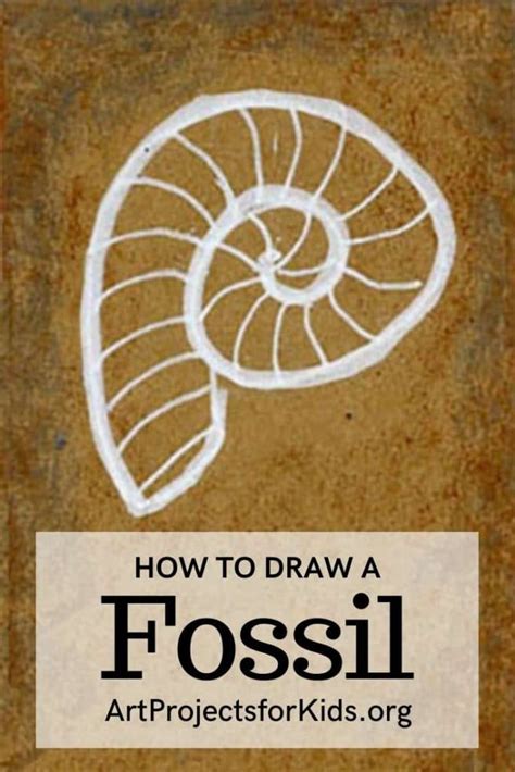 easy and simple fossil drawing.